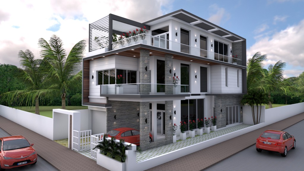 Three Storey House Plan With 4 Bedrooms Cool House Concepts