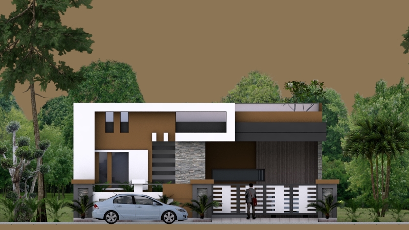 Four Bedroom One Storey House Design with Roof Deck - Cool House Concepts