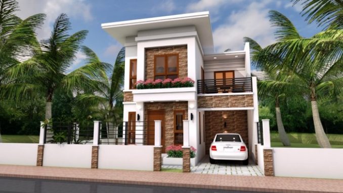  Narrow  Lot  Two  Storey  House  Plan  with 4 Bedrooms Cool 