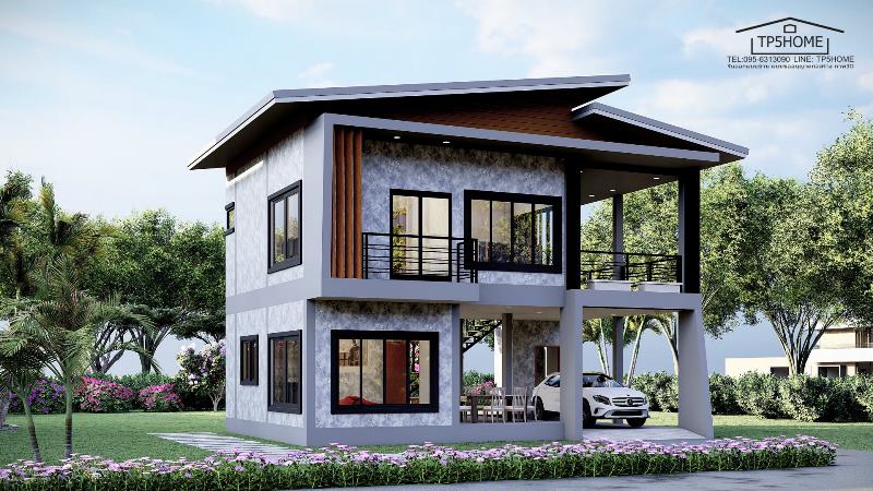 Picture of Double Storey House Plan with Spacious Balcony