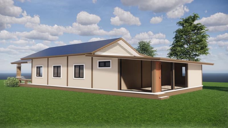 Picture of Modern Family Home Design with Spacious Verandah