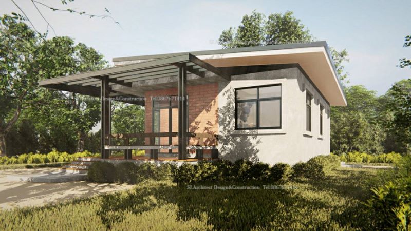 Picture of Country-Style Garden House Plan in Stilt Concept